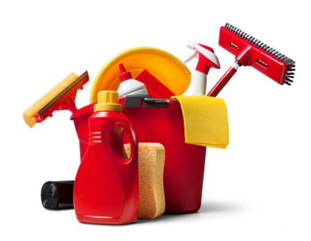 Short-let cleaner preparing a kitchen during a turnover in Edgware